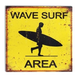 By SIGRIS Placa Pared "Wave Surf Área" Adorno Pared Placas Metal Colección Surf Signes Grimalt Decor And Go