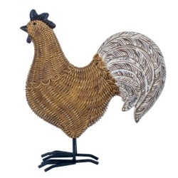 Signes Grimalt By SIGRIS - Figura Gallo Marrón de Resina | Figura de Gallina Figuras De Resina Para Jardin Figura Resina Decorac