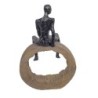 Signes Grimalt By SIGRIS - Figura Hombre En Roca Negro de Resina | Figura de persona Figuras De Resina Para Jardin Figura Resina