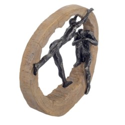 Signes Grimalt By SIGRIS - Figura Hombre Y Mujer Negro de Resina | Figura de persona Figuras De Resina Para Jardin Figura Resina