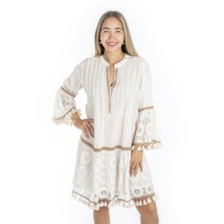 Isla Bonita by SIGRIS - Vestidos | Vestido Corto de Verano Fabricado en Algodón - Vestido Playero de Mujer