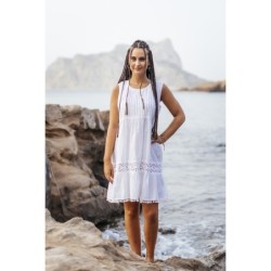 Isla Bonita by SIGRIS - Vestidos | Vestido Corto de Verano Fabricado en Algodón - Vestido Playero de Mujer