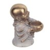 Signes Grimalt By SIGRIS - Figura Monje con Cuenco Dorado de Resina | Figura de Buda Figuras De Resina Para Jardin Figura Resina