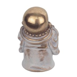 Signes Grimalt By SIGRIS - Figura Monje con Cuenco Dorado de Resina | Figura de Buda Figuras De Resina Para Jardin Figura Resina