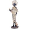 By SIGRIS Figura Africana Gris de Resina 34X7X12cm Figura de Africana Decoración Hogar Figuras Decorativas