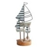 Signes Grimalt By SIGRIS - Figura velero Azul de Madera | Figura Marinera Velero Maqueta Velero 36x12x16cm