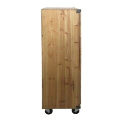 By SIGRIS Mueble con 8 Cajones Marrón de Madera 124X35X48cm Cajonera Aparador Industrial Aparador Rustico