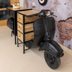 Signes Grimalt By Sigris - Barra de Bar Vintage | Mueble Consola Vintage - Diseño Scooter, 105x130x68 cm