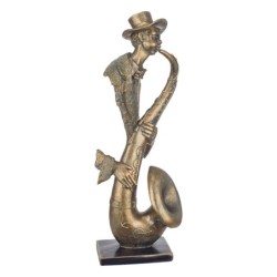 Signes Grimalt By SIGRIS - Figura músico saxofón Dorado de Resina | Figura de persona Figuras De Resina Para Jardin Figura Resin