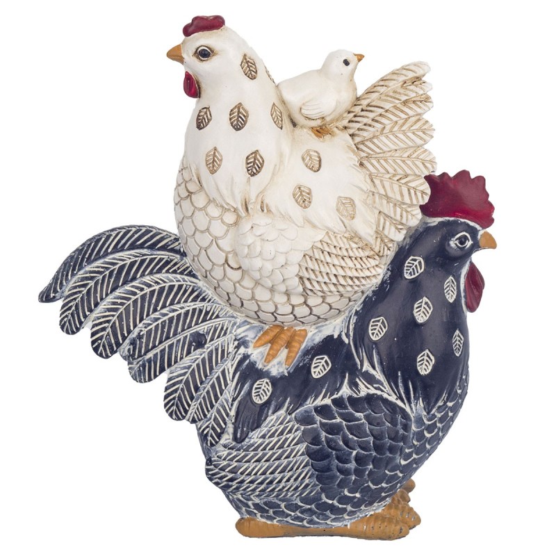 Signes Grimalt By SIGRIS - Figura Dos Gallinas Blanco de Resina | Figura de Gallina Figuras De Resina Para Jardin Figura Resina