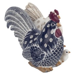 Signes Grimalt By SIGRIS - Figura Dos Gallinas Blanco de Resina | Figura de Gallina Figuras De Resina Para Jardin Figura Resina