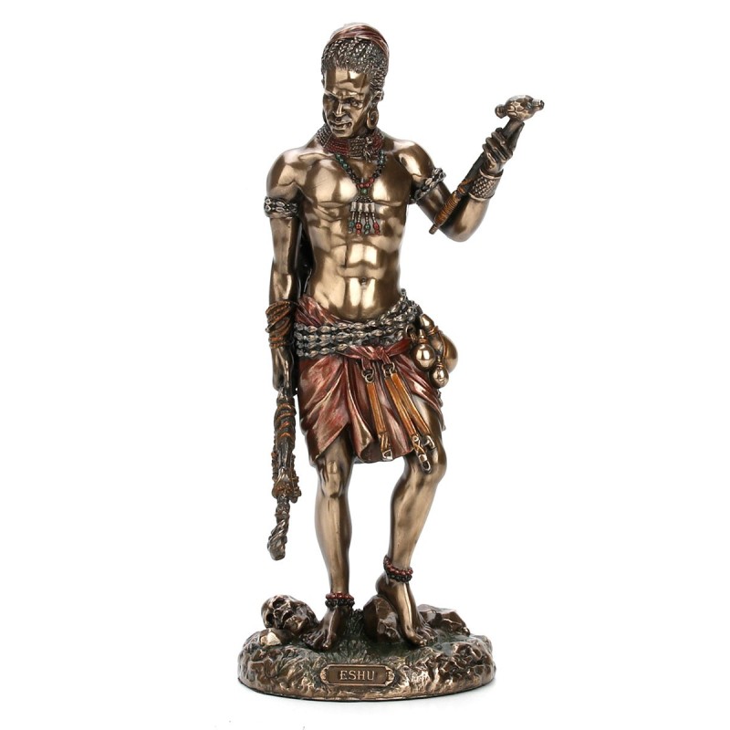 Signes Grimalt By SIGRIS - Figura Dios Eshu Yoruba Dorado de Resina | Figura de Persona Figuras De Resina Para Jardin Figura Res