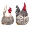 By SIGRIS Figura Gallina 2 Unidades Multicolor de Resina 22*12*23cm Set de 2 Unidades Figura de Animal