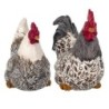 By SIGRIS Figura Gallina 2 Unidades Multicolor de Resina 18*11*21cm Set de 2 Unidades Figura de Animal