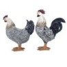 By SIGRIS Figura Gallina 2 Unidades Multicolor de Resina 32*12*23cm Set de 2 Unidades Figura de Animal