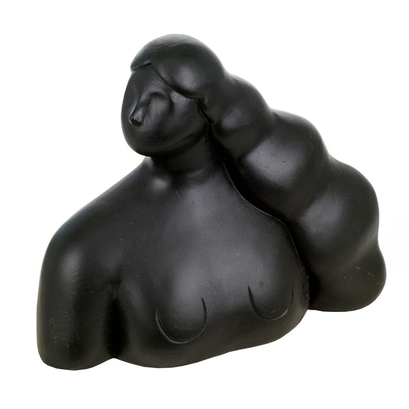 Signes Grimalt By SIGRIS - Busto Mujer Negro de Resina | Figura de Persona Figuras De Resina Para Jardin Figura Resina Decoració