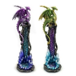 Signes Grimalt by Sigris - Quemador Incienso | Incienso Soporte - 26,5x7,5x8 cm - Dragones, Pack de 2