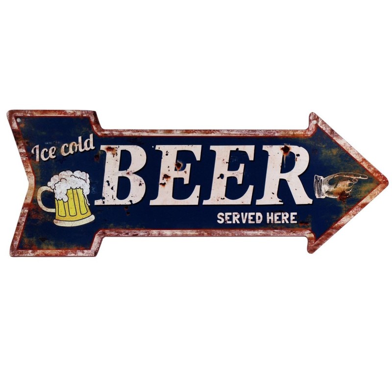 By SIGRIS Ice Cold Beer Placa Adorno Pared Placas Metal Colección Vintage Signes Grimalt Decor And Go