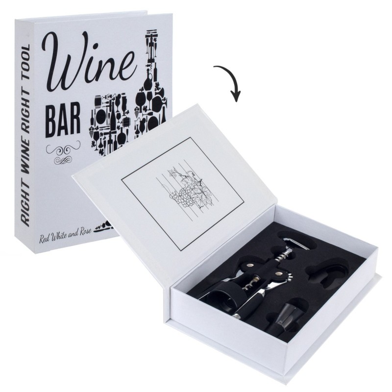 Signes Grimalt By Sigris - Libros Decorativos | Caja Libro de Madera con Pack para Vino, Diseño Vino