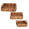 Signes Grimalt By Sigris - Bandejas de Mimbre | Cestas de Mimbre Decoracion - Pack de 3, 6x30x30 cm