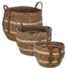 Signes Grimalt By Sigris - Cestas Mimbre | Cestos Mimbre Decoracion - Pack de 3 Cestas, 26x26x34 cm