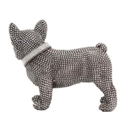 Signes Grimalt By SIGRIS - Figura Perro Bulldog Francés Plateado de Resina | Figura de Perro Figuras Decorativas Decoracion Salo