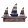 By SIGRIS Adorno con Barcos Azul de Madera 32X9X43cm Perchero Regalos Orginales Decoracion Cerveza