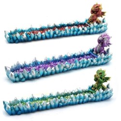 Signes Grimalt by Sigris - Quemador Incienso | Incienso Soporte - 8x6x26 cm - Dragones, Pack de 3