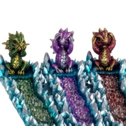 Signes Grimalt by Sigris - Quemador Incienso | Incienso Soporte - 8x6x26 cm - Dragones, Pack de 3