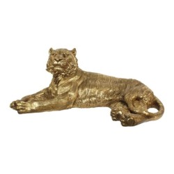 By SIGRIS Tigre De Resina Acostado Figuras Animales Colección Dorado Signes Grimalt Decor And Go