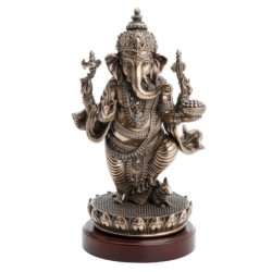 Signes Grimalt By SIGRIS - Figura Ganesha en loto Dorado de Resina | Figura de Persona Figuras De Resina Para Jardin Figura Resi