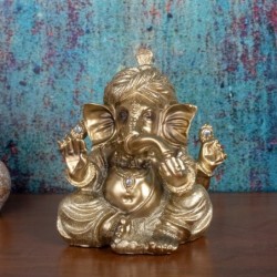 By SIGRIS Ganesh Sentado Dorado Figuras Budas Colección Oriental Signes Grimalt Decor And Go